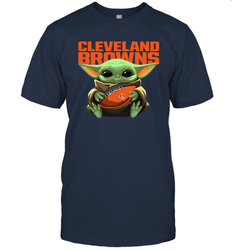 Baby Yoda Loves The Cleveland Browns Star Wars NFL Shirts Men's T-Shirt - PrimaryTee Baby Yoda Loves The Cleveland Browns Star Wars NFL Shirts Men's T-Shirt - PrimaryTee