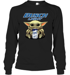 Baby Yoda Hugs Busch Light Beer Star Wars Shirts Long Sleeve T-Shirt - PrimaryTee Baby Yoda Hugs Busch Light Beer Star Wars Shirts Long Sleeve T-Shirt - PrimaryTee