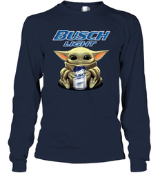 Baby Yoda Hugs Busch Light Beer Star Wars Shirts Long Sleeve T-Shirt - PrimaryTee Baby Yoda Hugs Busch Light Beer Star Wars Shirts Long Sleeve T-Shirt - PrimaryTee