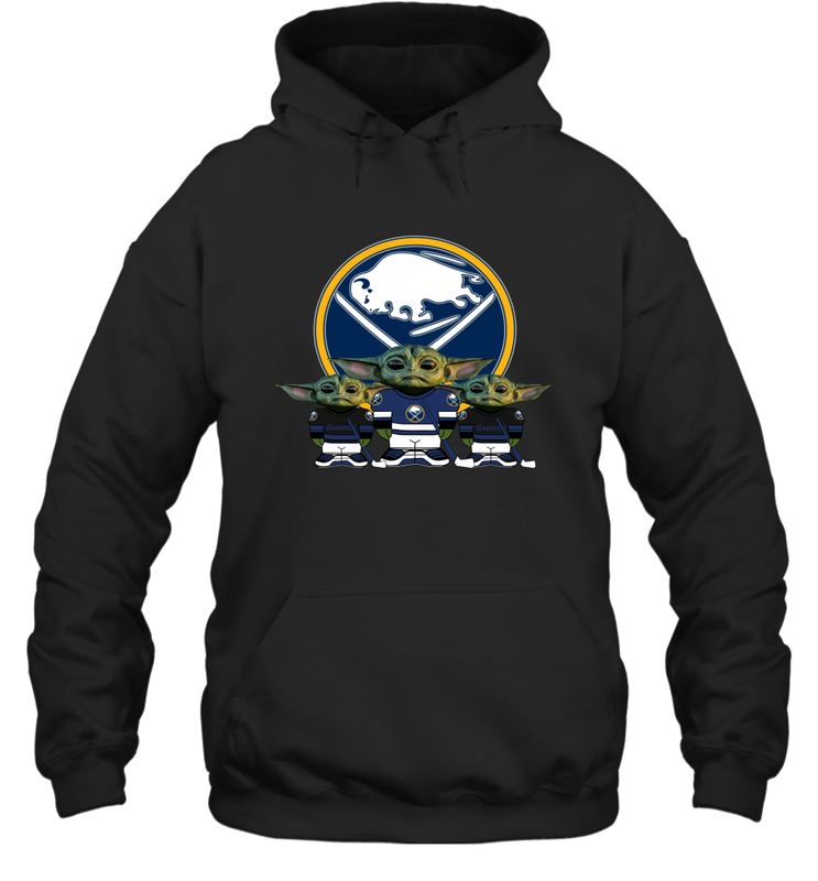 Buffalo Sabres Star Wars Logo Baby Yoda Hoodie - PrimaryTee Buffalo Sabres Star Wars Logo Baby Yoda Hoodie - PrimaryTee