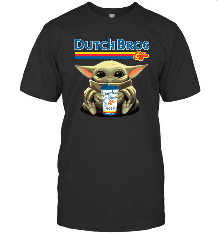 Baby Yoda Hugs Dutch Bros Men's T-Shirt - PrimaryTee Baby Yoda Hugs Dutch Bros Men's T-Shirt - PrimaryTee