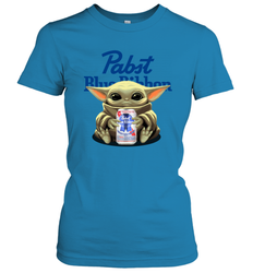 Baby Yoda Hugs Pabst Blue Ribbon Beer Can Star Wars Shirts Women's T-Shirt - PrimaryTee Baby Yoda Hugs Pabst Blue Ribbon Beer Can Star Wars Shirts Women's T-Shirt - PrimaryTee