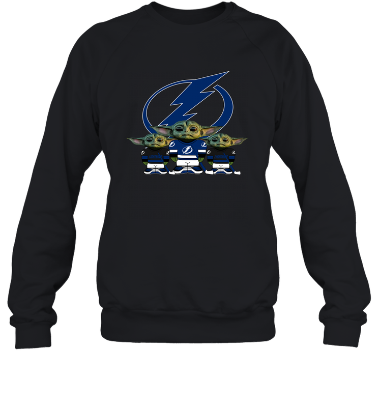 Tampa Bay Lightning Star Wars Logo Baby Yoda Sweatshirt - PrimaryTee Tampa Bay Lightning Star Wars Logo Baby Yoda Sweatshirt - PrimaryTee