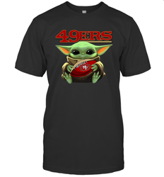 Baby Yoda Loves The San Francisco 49ers Star Wars NFL Shirts Men's T-Shirt - PrimaryTee Baby Yoda Loves The San Francisco 49ers Star Wars NFL Shirts Men's T-Shirt - PrimaryTee