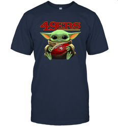 Baby Yoda Loves The San Francisco 49ers Star Wars NFL Shirts Men's T-Shirt - PrimaryTee Baby Yoda Loves The San Francisco 49ers Star Wars NFL Shirts Men's T-Shirt - PrimaryTee