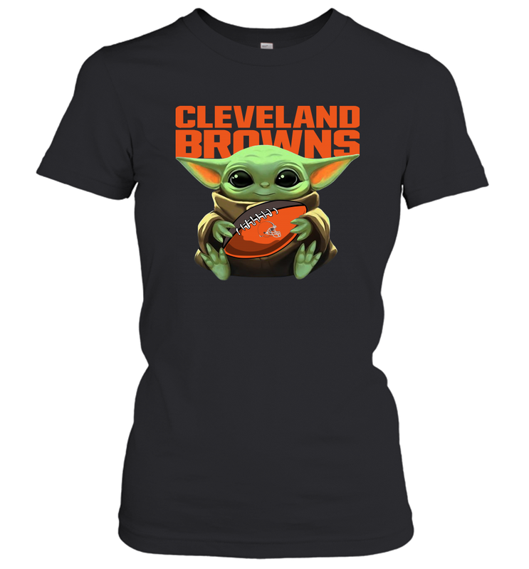 Baby Yoda Loves The Cleveland Browns Star Wars NFL Shirts Women's T-Shirt - PrimaryTee Baby Yoda Loves The Cleveland Browns Star Wars NFL Shirts Women's T-Shirt - PrimaryTee