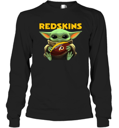Baby Yoda Loves The Washington Redskins Star Wars NFL Shirts Long Sleeve T-Shirt - PrimaryTee Baby Yoda Loves The Washington Redskins Star Wars NFL Shirts Long Sleeve T-Shirt - PrimaryTee