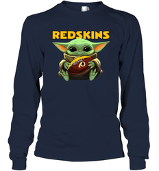 Baby Yoda Loves The Washington Redskins Star Wars NFL Shirts Long Sleeve T-Shirt - PrimaryTee Baby Yoda Loves The Washington Redskins Star Wars NFL Shirts Long Sleeve T-Shirt - PrimaryTee
