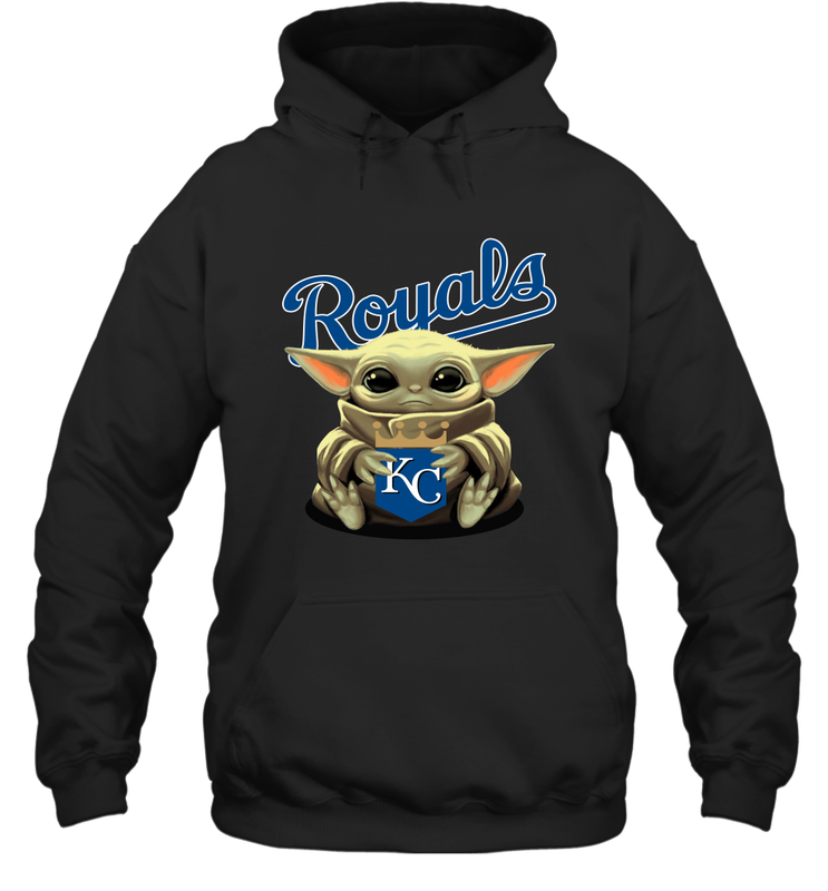 Baby Yoda Hugs The Kansas City Royals Shirts Hoodie - PrimaryTee Baby Yoda Hugs The Kansas City Royals Shirts Hoodie - PrimaryTee