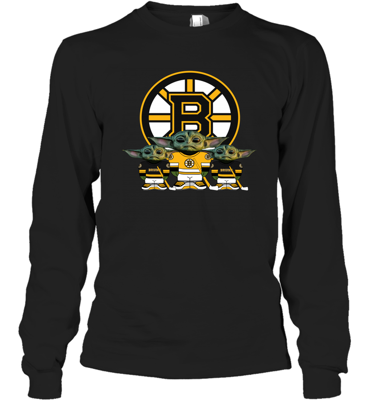 Boston Bruins Star Wars Logo Baby Yoda Long Sleeve T-Shirt - PrimaryTee Boston Bruins Star Wars Logo Baby Yoda Long Sleeve T-Shirt - PrimaryTee