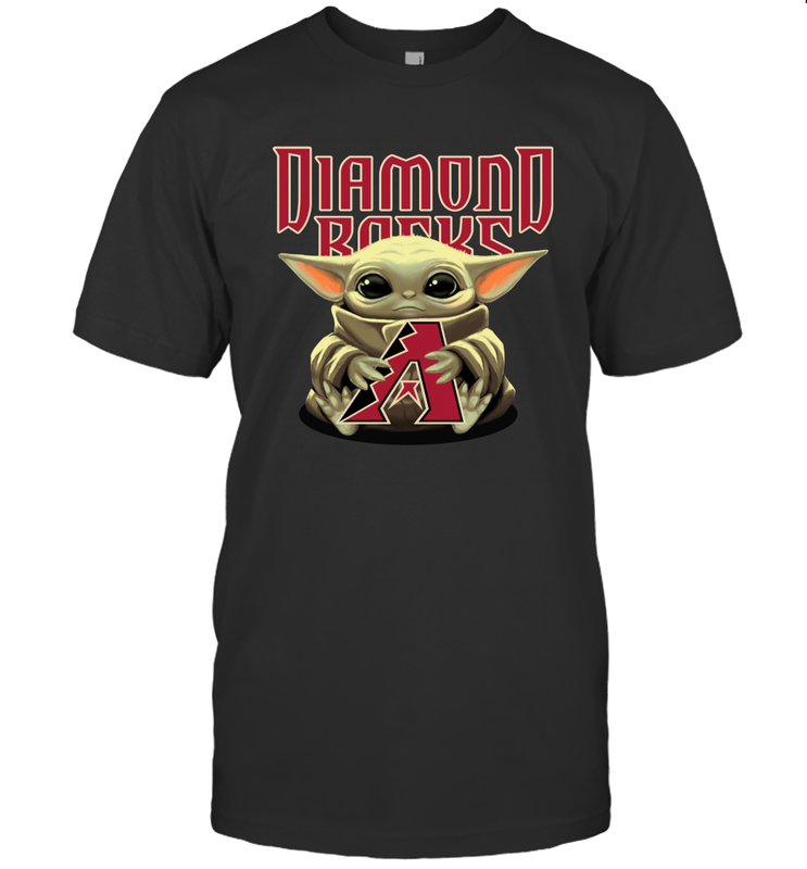 Baby Yoda Hugs The Arizona Diamondbacks Shirts Men's T-Shirt - PrimaryTee Baby Yoda Hugs The Arizona Diamondbacks Shirts Men's T-Shirt - PrimaryTee