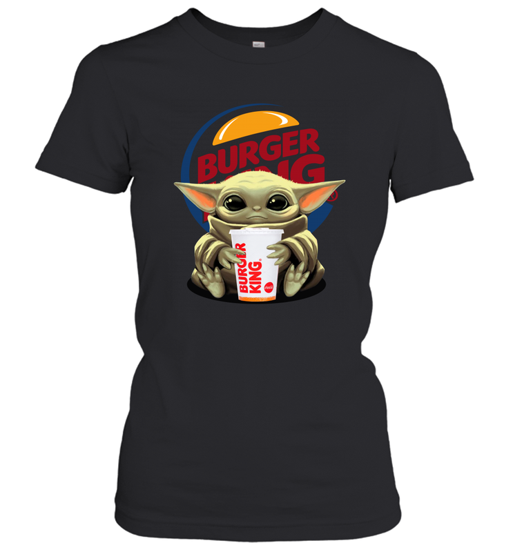 Baby Yoda Hugs Burger King Cup Star Wars Shirts Women's T-Shirt - PrimaryTee Baby Yoda Hugs Burger King Cup Star Wars Shirts Women's T-Shirt - PrimaryTee