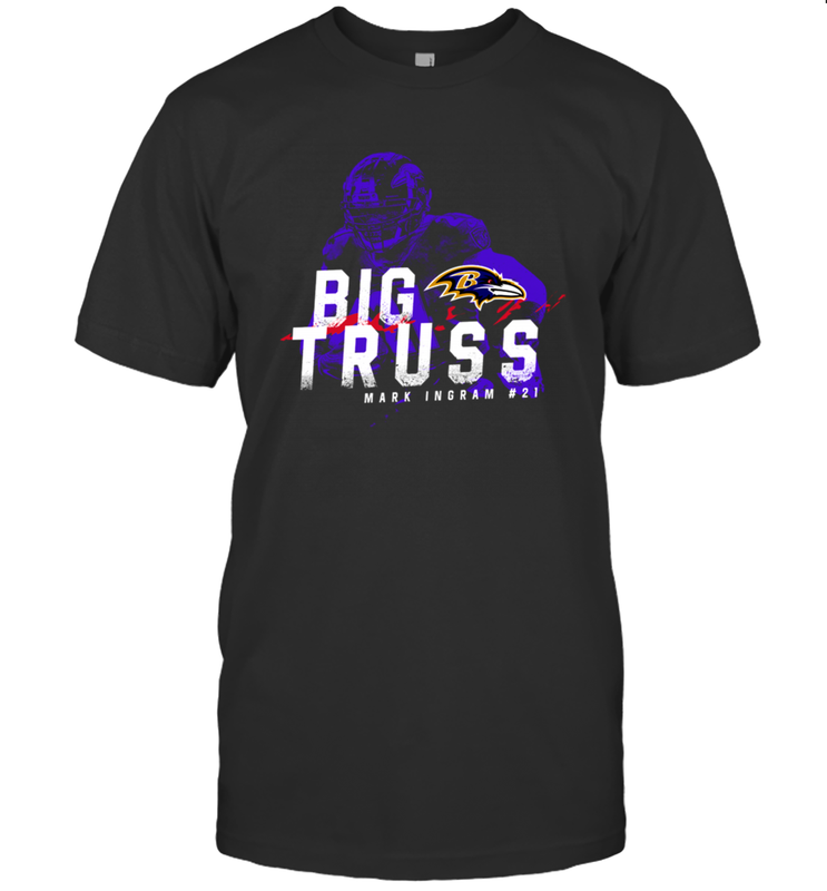 Big Truss Mark Ingram #21 Baltimore Ravens Shirt Men's T-Shirt - PrimaryTee Big Truss Mark Ingram #21 Baltimore Ravens Shirt Men's T-Shirt - PrimaryTee