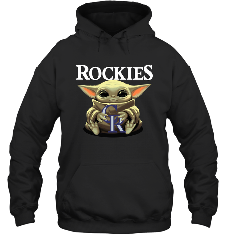 Baby Yoda Hugs The Colorado Rockies Shirts Hoodie - PrimaryTee Baby Yoda Hugs The Colorado Rockies Shirts Hoodie - PrimaryTee