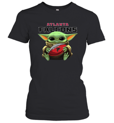 Baby Yoda Loves The Atlanta Falcons Star Wars NFL Shirts Women's T-Shirt - PrimaryTee Baby Yoda Loves The Atlanta Falcons Star Wars NFL Shirts Women's T-Shirt - PrimaryTee