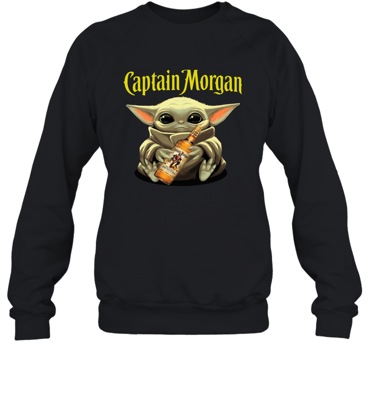 Baby Yoda Hugs Captain Morgan Bottle Star Wars Shirts Sweatshirt - PrimaryTee Baby Yoda Hugs Captain Morgan Bottle Star Wars Shirts Sweatshirt - PrimaryTee