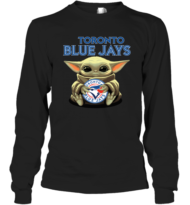 Baby Yoda Hugs The Toronto Blue Jays Shirts Long Sleeve T-Shirt - PrimaryTee Baby Yoda Hugs The Toronto Blue Jays Shirts Long Sleeve T-Shirt - PrimaryTee