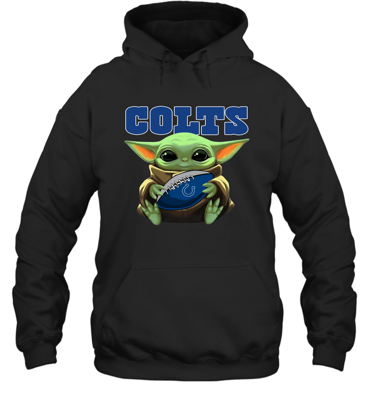 Baby Yoda Loves The Indianapolis Colts Star Wars NFL Shirts Hoodie - PrimaryTee Baby Yoda Loves The Indianapolis Colts Star Wars NFL Shirts Hoodie - PrimaryTee
