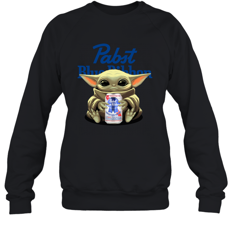 Baby Yoda Hugs Pabst Blue Ribbon Beer Can Star Wars Shirts Sweatshirt - PrimaryTee Baby Yoda Hugs Pabst Blue Ribbon Beer Can Star Wars Shirts Sweatshirt - PrimaryTee