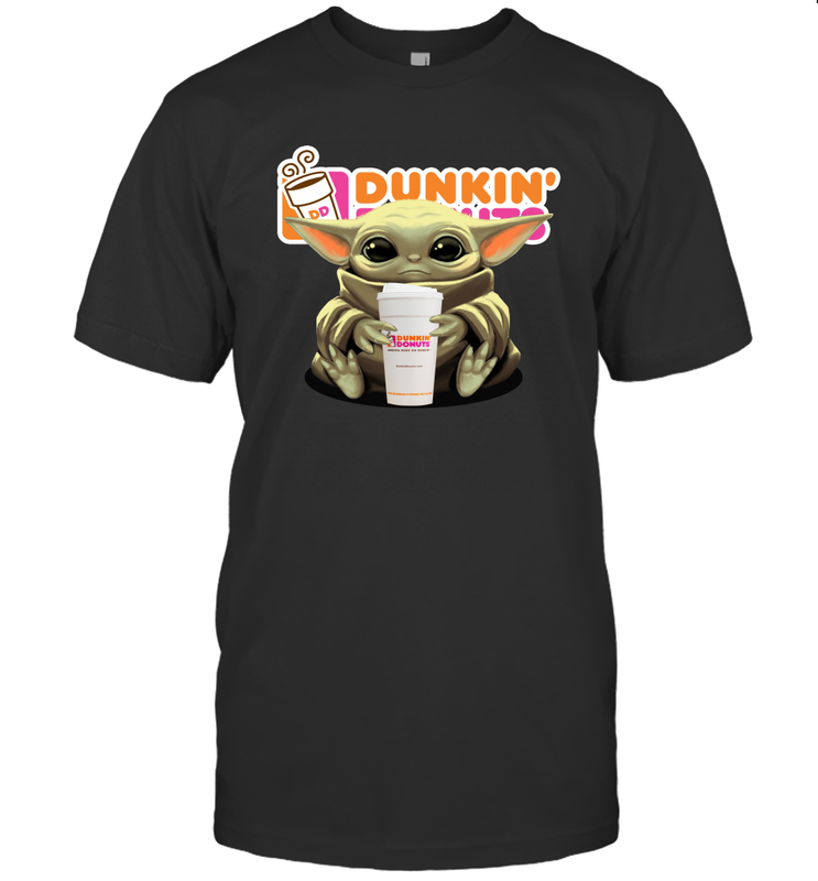Baby Yoda Hugs Dunkin' Donuts Cup Star Wars Shirts Men's T-Shirt - PrimaryTee Baby Yoda Hugs Dunkin' Donuts Cup Star Wars Shirts Men's T-Shirt - PrimaryTee
