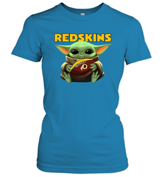 Baby Yoda Loves The Washington Redskins Star Wars NFL Shirts Women's T-Shirt - PrimaryTee Baby Yoda Loves The Washington Redskins Star Wars NFL Shirts Women's T-Shirt - PrimaryTee
