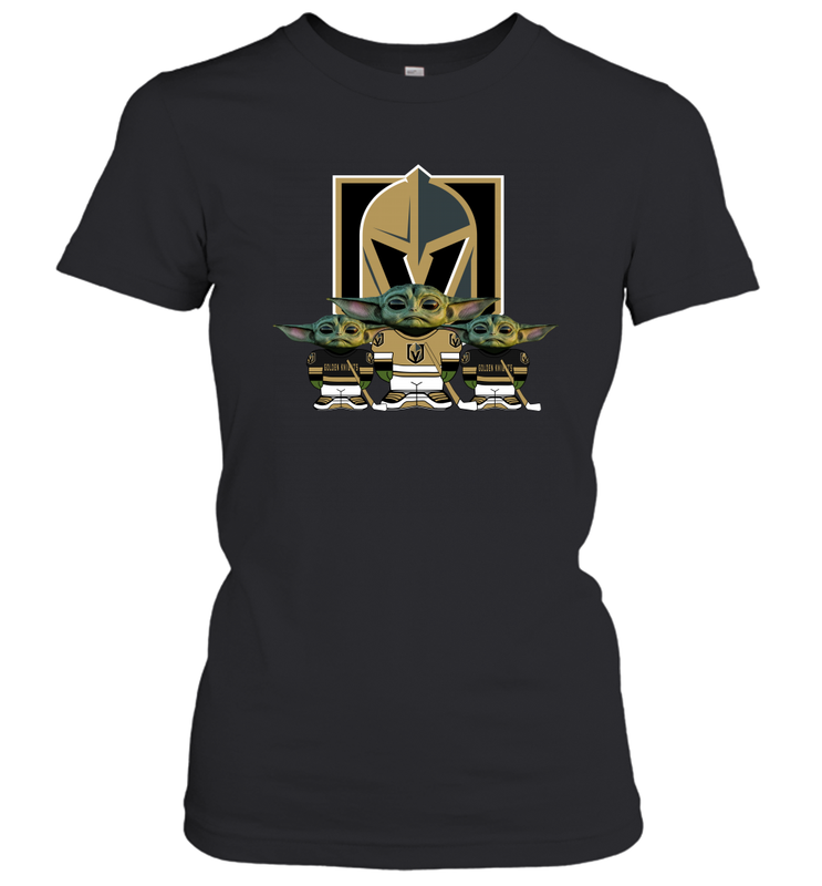 Vegas Golden Knights Star Wars Logo Baby Yoda Women's T-Shirt - PrimaryTee Vegas Golden Knights Star Wars Logo Baby Yoda Women's T-Shirt - PrimaryTee