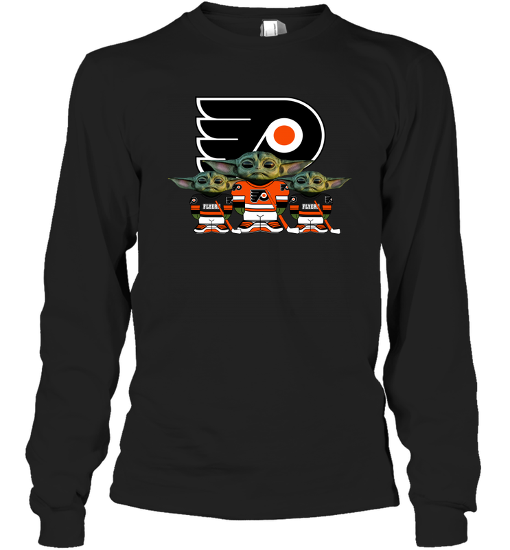 Philadelphia Flyers Star Wars Logo Baby Yoda Long Sleeve T-Shirt - PrimaryTee Philadelphia Flyers Star Wars Logo Baby Yoda Long Sleeve T-Shirt - PrimaryTee