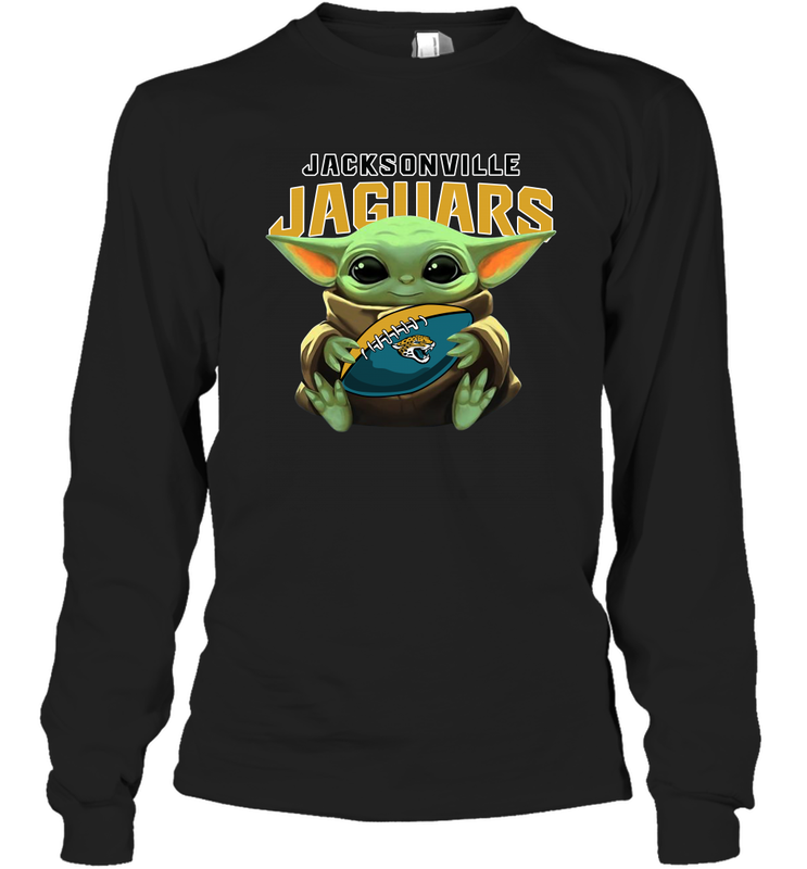Baby Yoda Loves The Jacksonville Jaguars Star Wars NFL Shirts Long Sleeve T-Shirt - PrimaryTee Baby Yoda Loves The Jacksonville Jaguars Star Wars NFL Shirts Long Sleeve T-Shirt - PrimaryTee