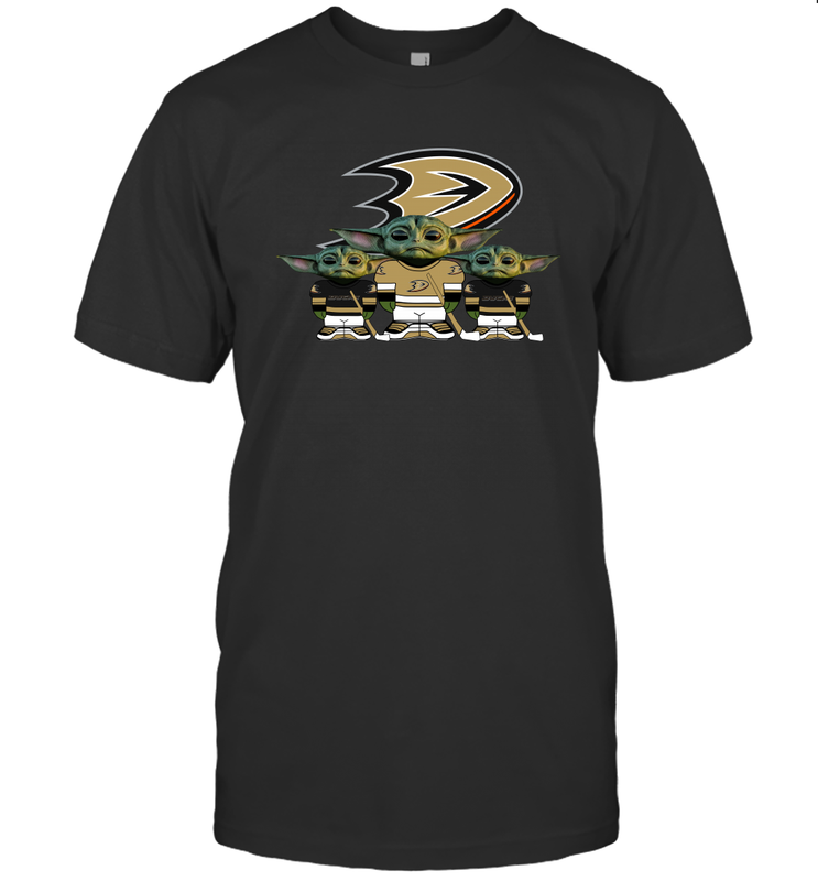 Anaheim Ducks Star Wars Logo Baby Yoda Men's T-Shirt - PrimaryTee Anaheim Ducks Star Wars Logo Baby Yoda Men's T-Shirt - PrimaryTee