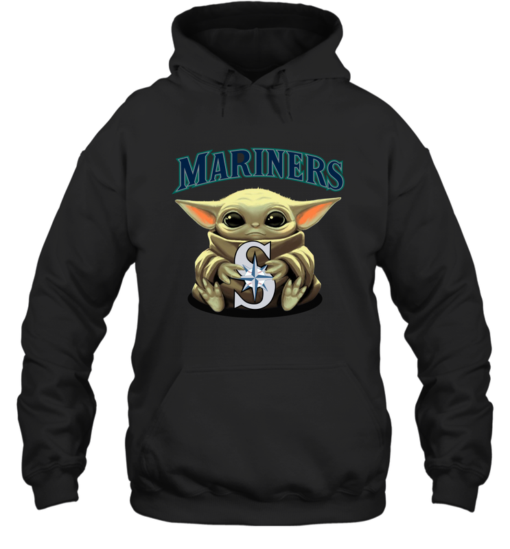 Baby Yoda Hugs The Seattle Mariners Shirts Hoodie - PrimaryTee Baby Yoda Hugs The Seattle Mariners Shirts Hoodie - PrimaryTee