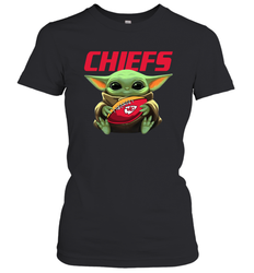 Baby Yoda Loves The Kansas City Chiefs Star Wars NFL Shirts Women's T-Shirt - PrimaryTee Baby Yoda Loves The Kansas City Chiefs Star Wars NFL Shirts Women's T-Shirt - PrimaryTee