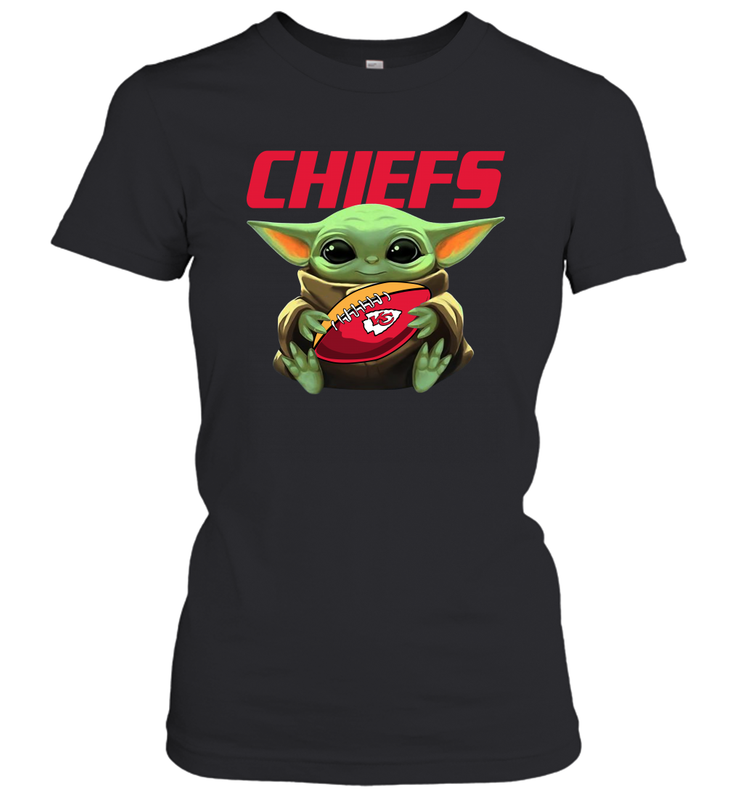 Baby Yoda Loves The Kansas City Chiefs Star Wars NFL Shirts Women's T-Shirt - PrimaryTee Baby Yoda Loves The Kansas City Chiefs Star Wars NFL Shirts Women's T-Shirt - PrimaryTee