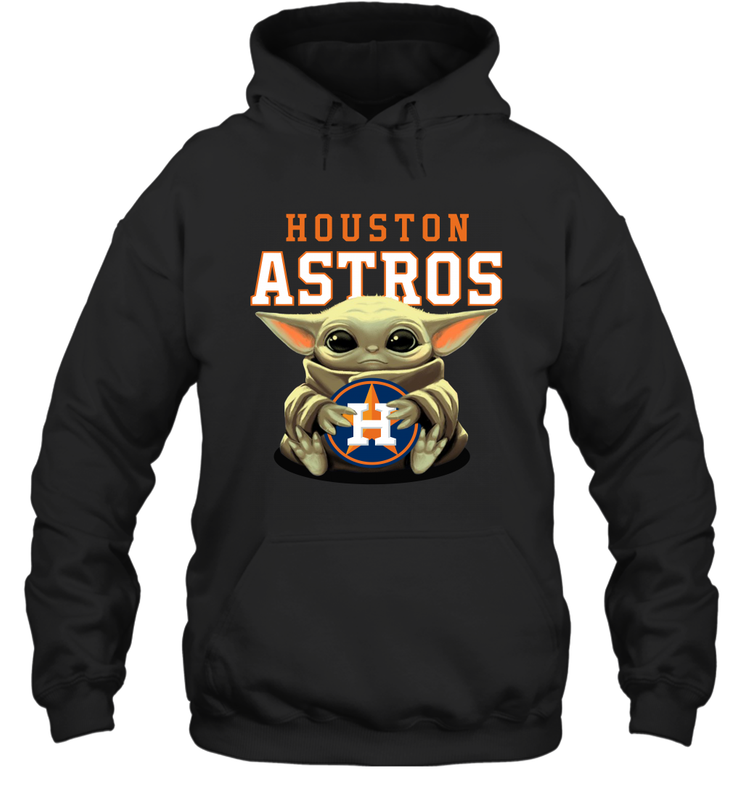 Baby Yoda Hugs The Houston Astros Shirts Hoodie - PrimaryTee Baby Yoda Hugs The Houston Astros Shirts Hoodie - PrimaryTee