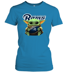 Baby Yoda Loves The Los Angeles Rams Star Wars NFL Shirts Women's T-Shirt - PrimaryTee Baby Yoda Loves The Los Angeles Rams Star Wars NFL Shirts Women's T-Shirt - PrimaryTee
