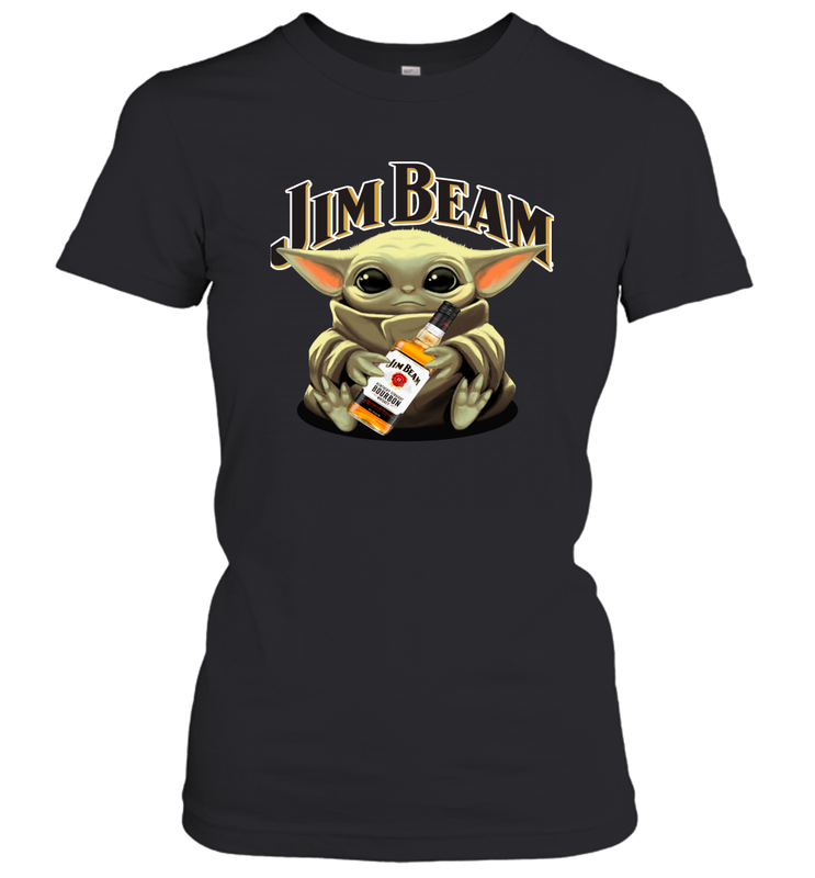 Baby Yoda Hugs Jim Beam Bottle Star Wars Shirts Women's T-Shirt - PrimaryTee Baby Yoda Hugs Jim Beam Bottle Star Wars Shirts Women's T-Shirt - PrimaryTee
