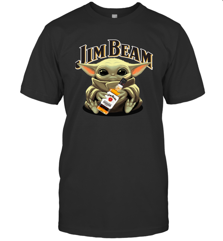 Baby Yoda Hugs Jim Beam Bottle Star Wars Shirts Men's T-Shirt - PrimaryTee Baby Yoda Hugs Jim Beam Bottle Star Wars Shirts Men's T-Shirt - PrimaryTee