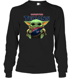 Baby Yoda Loves The Houston Texans Star Wars NFL Shirts Long Sleeve T-Shirt - PrimaryTee Baby Yoda Loves The Houston Texans Star Wars NFL Shirts Long Sleeve T-Shirt - PrimaryTee