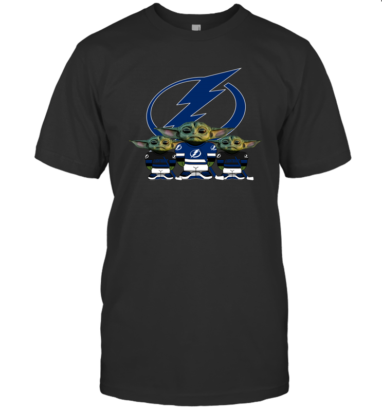 Tampa Bay Lightning Star Wars Logo Baby Yoda Men's T-Shirt - PrimaryTee Tampa Bay Lightning Star Wars Logo Baby Yoda Men's T-Shirt - PrimaryTee