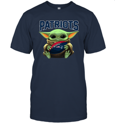 Baby Yoda Loves The New England Patriots Star Wars NFL Shirts Men's T-Shirt - PrimaryTee Baby Yoda Loves The New England Patriots Star Wars NFL Shirts Men's T-Shirt - PrimaryTee
