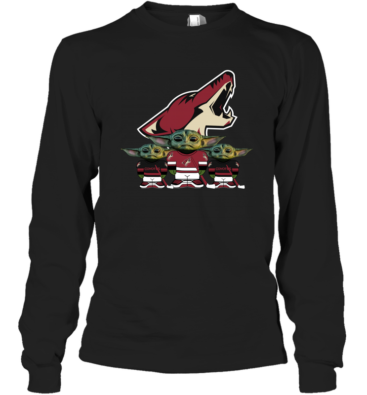 Arizona Coyotes Star Wars Logo Baby Yoda Long Sleeve T-Shirt - PrimaryTee Arizona Coyotes Star Wars Logo Baby Yoda Long Sleeve T-Shirt - PrimaryTee