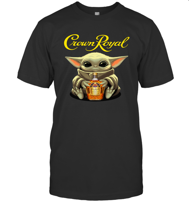 Baby Yoda Hugs Crown Royal Bottle Star Wars Shirts Men's T-Shirt - PrimaryTee Baby Yoda Hugs Crown Royal Bottle Star Wars Shirts Men's T-Shirt - PrimaryTee
