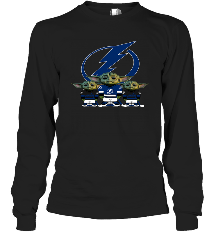 Tampa Bay Lightning Star Wars Logo Baby Yoda Long Sleeve T-Shirt - PrimaryTee Tampa Bay Lightning Star Wars Logo Baby Yoda Long Sleeve T-Shirt - PrimaryTee