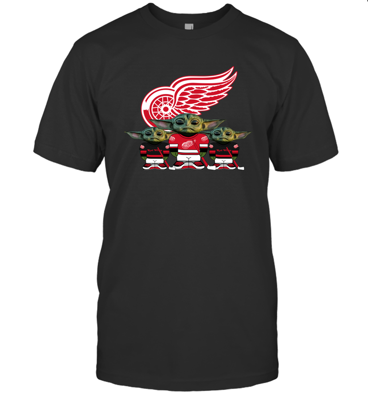 Detroit Red Wings Star Wars Logo Baby Yoda Men's T-Shirt - PrimaryTee Detroit Red Wings Star Wars Logo Baby Yoda Men's T-Shirt - PrimaryTee