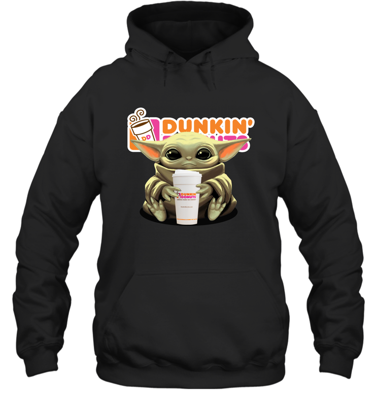 Baby Yoda Hugs Dunkin' Donuts Cup Star Wars Shirts Hoodie - PrimaryTee Baby Yoda Hugs Dunkin' Donuts Cup Star Wars Shirts Hoodie - PrimaryTee