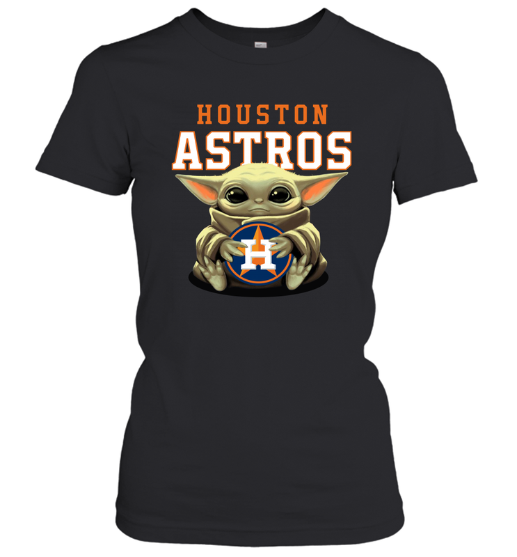 Baby Yoda Hugs The Houston Astros Shirts Women's T-Shirt - PrimaryTee Baby Yoda Hugs The Houston Astros Shirts Women's T-Shirt - PrimaryTee