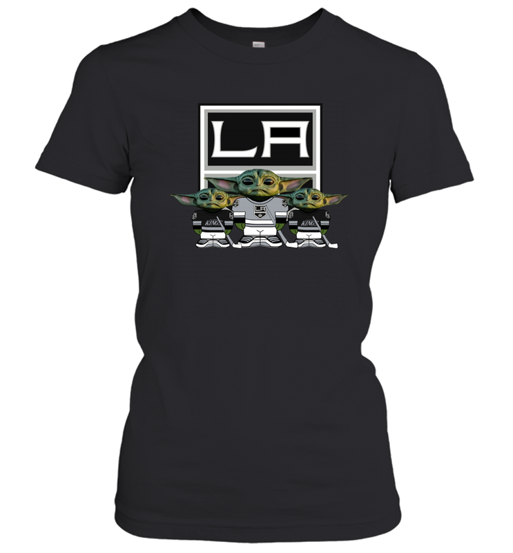 Los Angeles Kings Star Wars Logo Baby Yoda Women's T-Shirt - PrimaryTee Los Angeles Kings Star Wars Logo Baby Yoda Women's T-Shirt - PrimaryTee