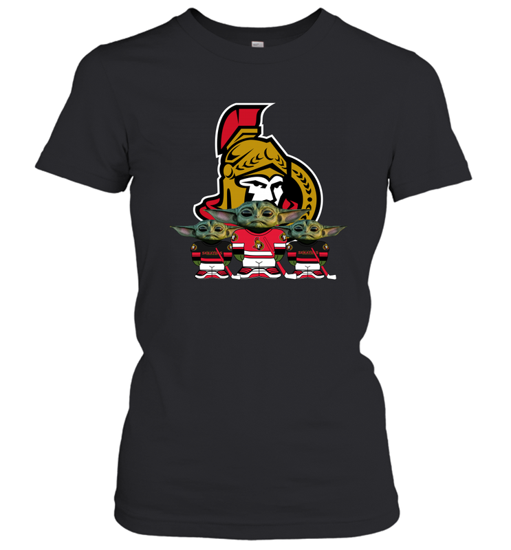 Ottawa Senators Star Wars Logo Baby Yoda Women's T-Shirt - PrimaryTee Ottawa Senators Star Wars Logo Baby Yoda Women's T-Shirt - PrimaryTee