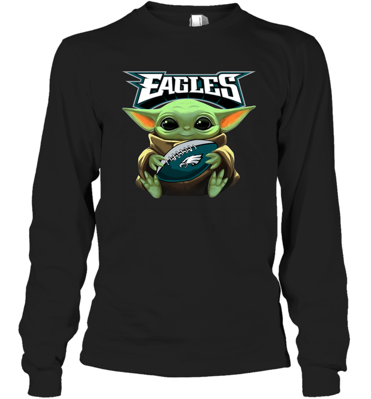 Baby Yoda Loves The Philadelphia Eagles Star Wars NFL Shirts Long Sleeve T-Shirt - PrimaryTee Baby Yoda Loves The Philadelphia Eagles Star Wars NFL Shirts Long Sleeve T-Shirt - PrimaryTee