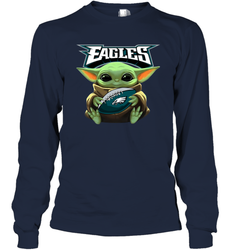 Baby Yoda Loves The Philadelphia Eagles Star Wars NFL Shirts Long Sleeve T-Shirt - PrimaryTee Baby Yoda Loves The Philadelphia Eagles Star Wars NFL Shirts Long Sleeve T-Shirt - PrimaryTee