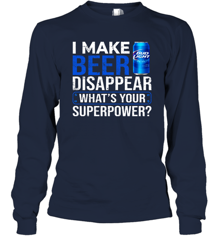 I Make Bud Light Disappear What's Your Superpower Shirt Long Sleeve T-Shirt - PrimaryTee I Make Bud Light Disappear What's Your Superpower Shirt Long Sleeve T-Shirt - PrimaryTee